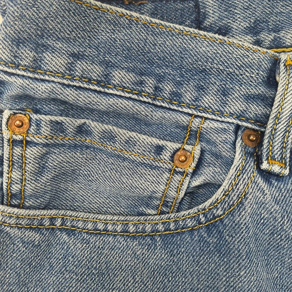 Levis 505 Mens Straight Fit‎ Blue Denim Jeans 36x32 Medium Wash Zip Fly Classic